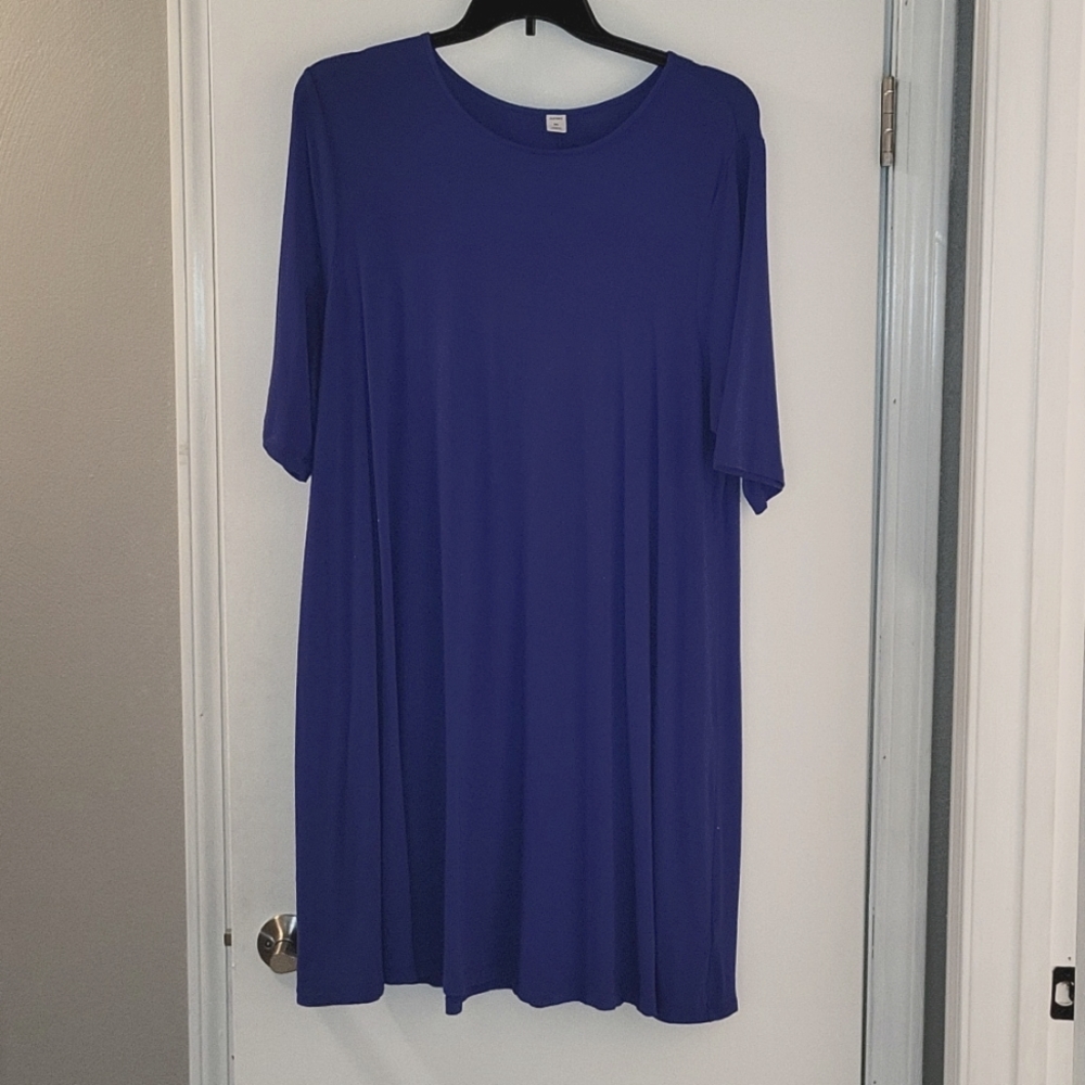 Old Navy Shorysleeve Knit Swing Dress, XXL, Periwinkle